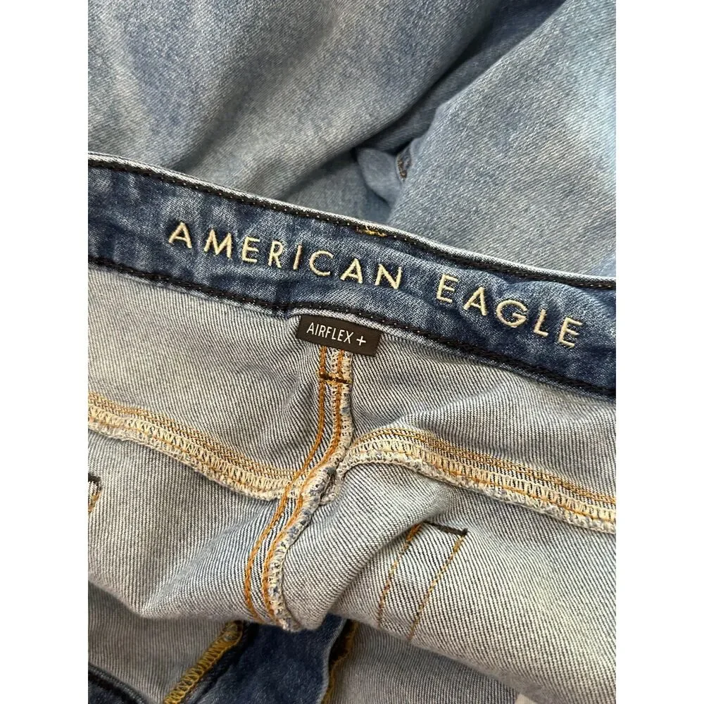 American Eagle Men's Airflex+ Distressed Skinny Jeans Size 40/30